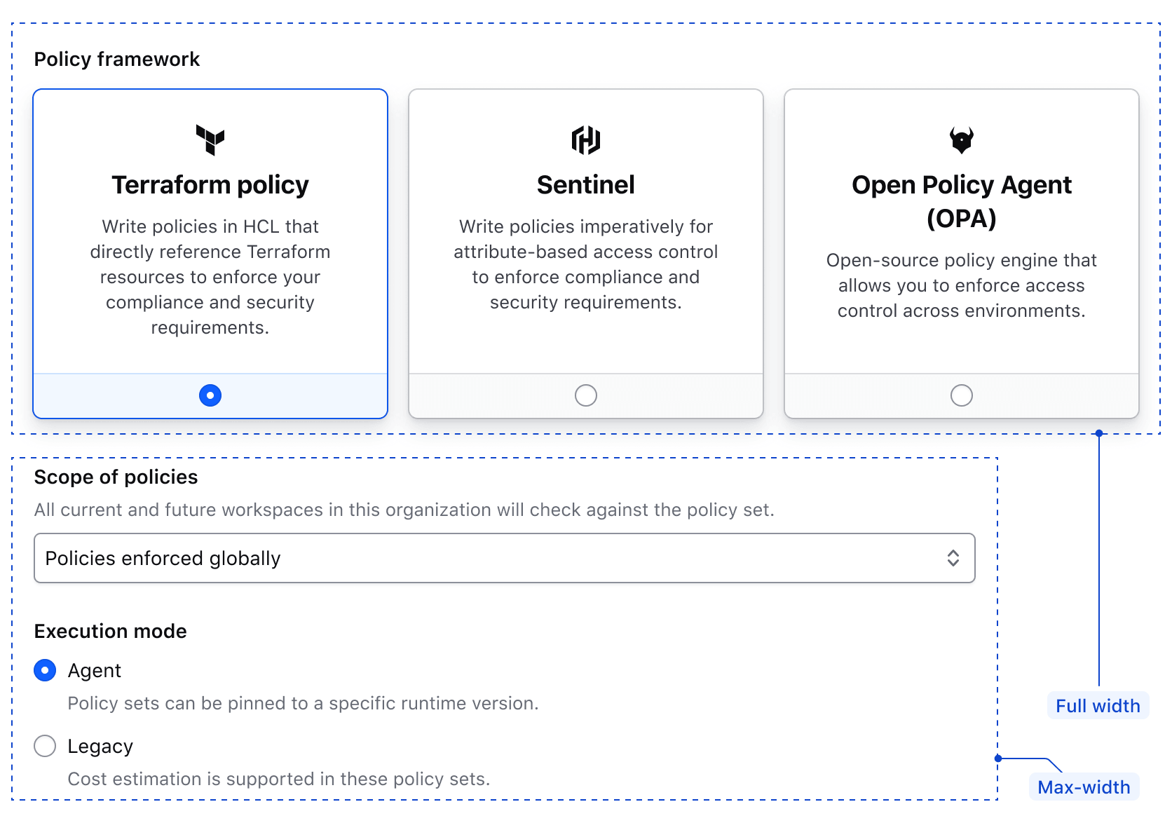 Full width Form content in comparison to constricted width content